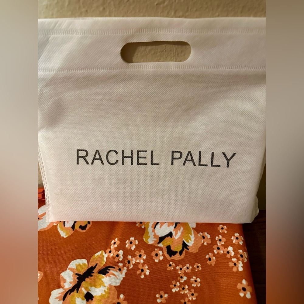 Rachel Pally Orange Floral Clutch Cosmetic Bag Makeup Pouch Travel Organizer - Picture 3 of 8